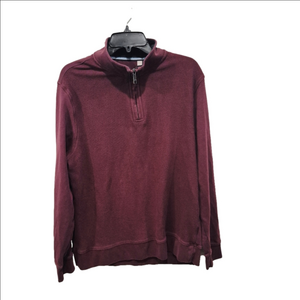 Ted Baker Quarter Zip Maroon Long Sleeve Sweater